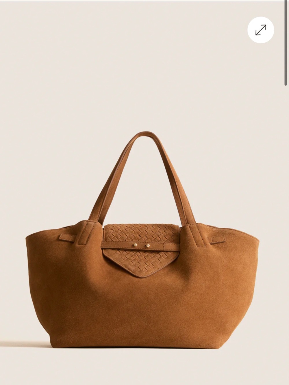 Camel Suede Blaine Tote- tuckernuck - Picture 1 of 3